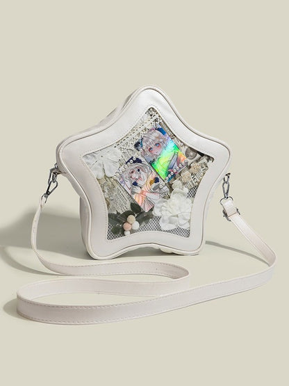 5 Colors PU Kawaii Five-Star Shape Ita Bag - CMERSIKENG