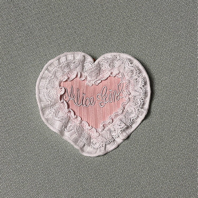 Red Black Purple Heart-shaped Pink Brooch Champagne /
