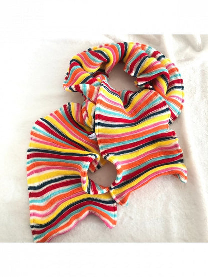 Colorful Striped Scarf Irregular Design - freetrader