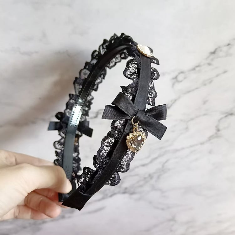 Kei 6 KC Bowknot Color Options Lace Jirai Rhinestone