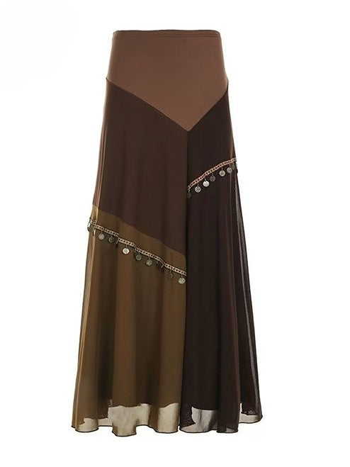 Design Print Millard Fashion Asymmetrischer Saum Lila + Kleid Cami