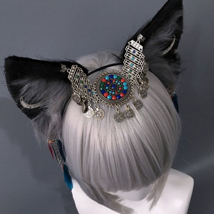 Round Colors with Ear Plush Wolf Decorations 2