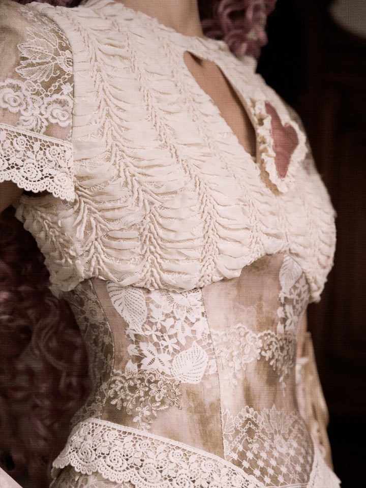 Goth Korsett Cutout Love Ärmel Kurzes Top Romantisch