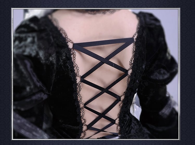 Rozen Maiden Mercury Lamp Schwarz-Weißes Kleid Lolita-Stil Cosplay Kostüm