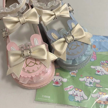 Pudding Bear Lolita Cream Sole Round Toe Flat Shoes – Cute JK Style | ShiGuangAiSiTu