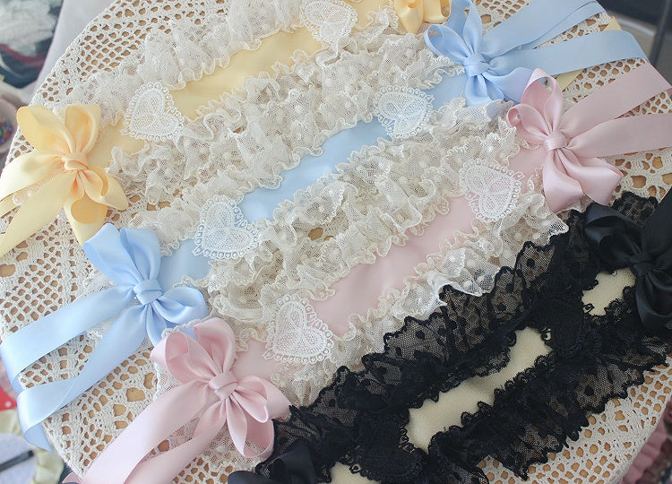 Style Sweet Hairband Ruffled 7-Color Lace