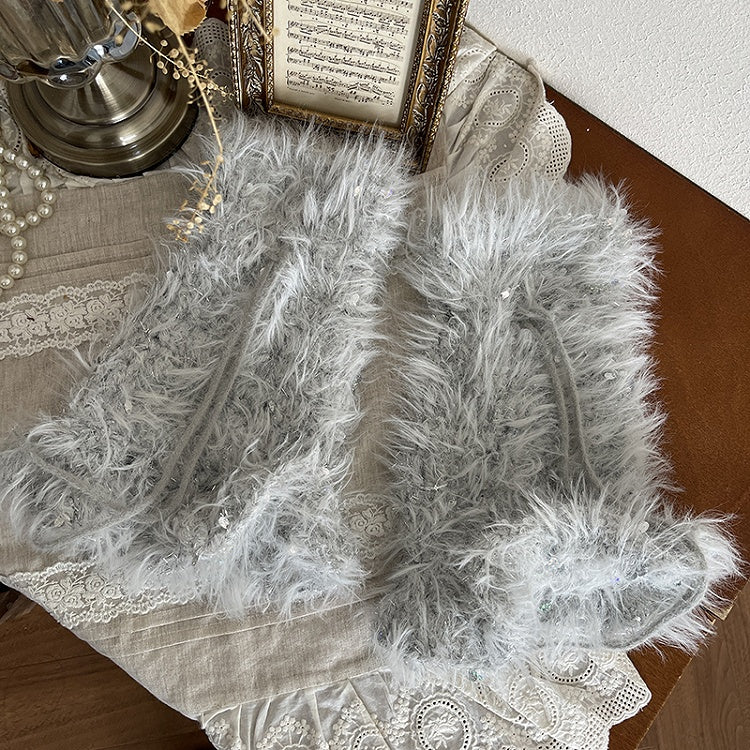 Design Y2K Decoration Sequin Colors Leg Warmers with Strap Plush 3