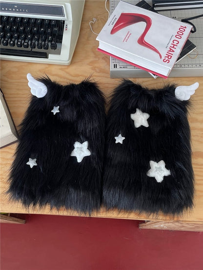 Faux 3 Wing Color Options Warmers Decoration Fur Leg