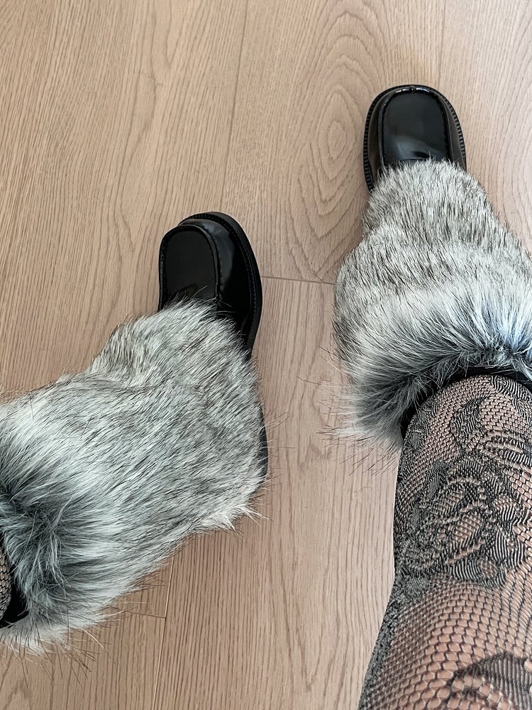 White/Black/Gray Plush Warmers Y2K-Style 25CM/40CM Leg