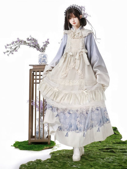 Lace and Beige Bowknots Apron Trim with Lolita