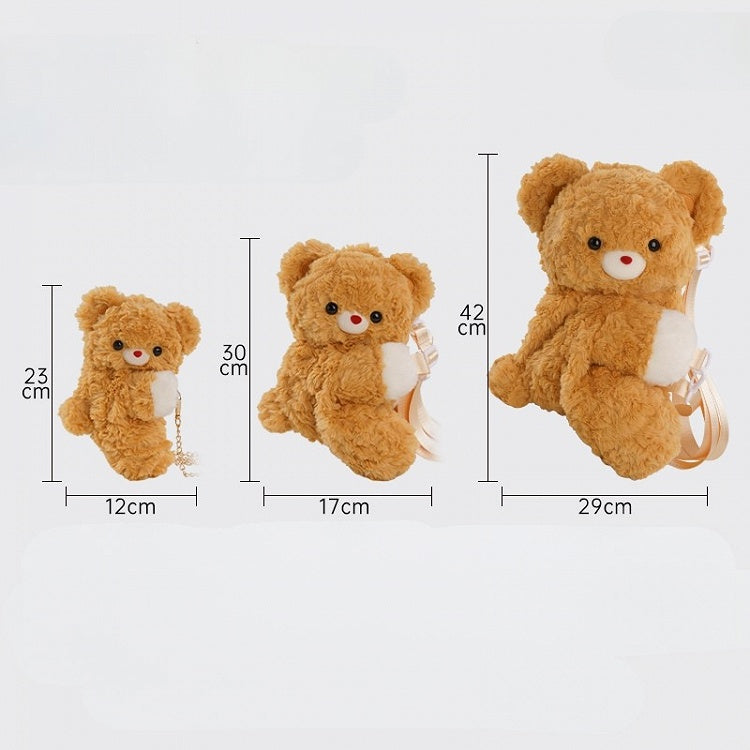 Bear Yellow Size Bag Keychain Dark Backpack Plush Small/Middle/Large Crossbody +