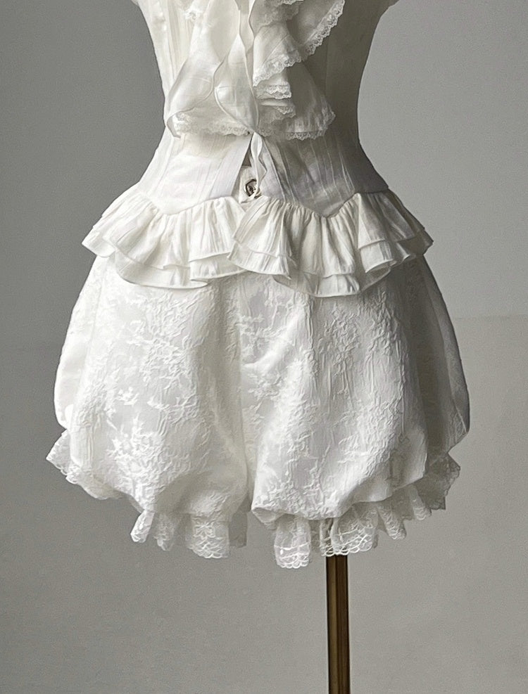 Weiße Shiro Gothic Lolita Pumphose