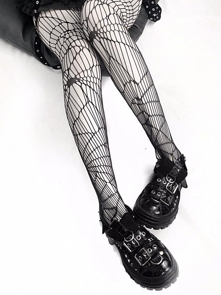 Spider Gothic Web Hollow-out Tights