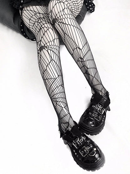 Spider Gothic Web Hollow-out Tights