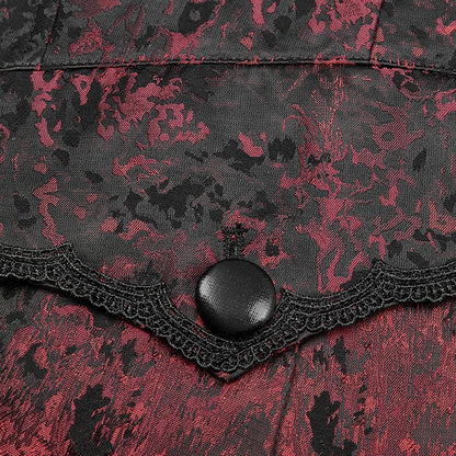 Rococo Coat Gorgeous and Men's Black Dark Red Tuxedo Lace