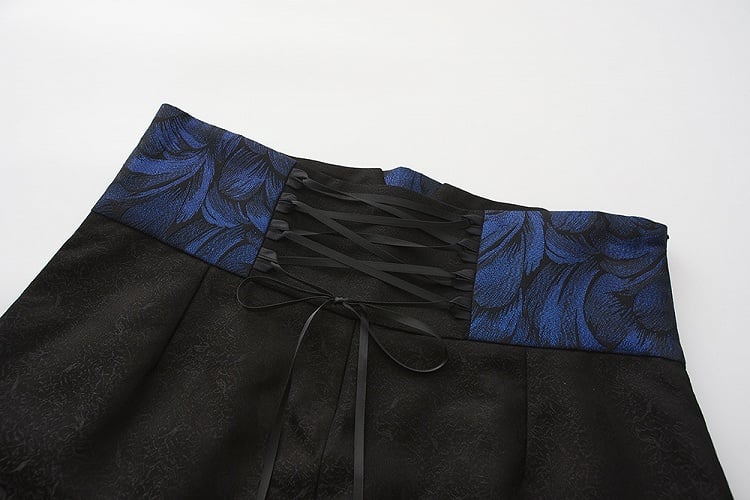 Waist Lolita Shorts Prince and Blue Dark Black Ouji High