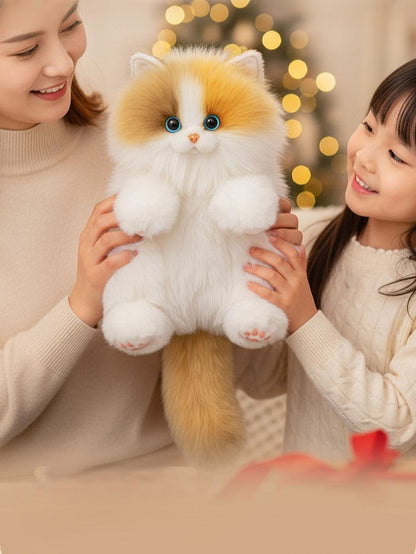 2 Backpack/Crossbody Realistic Options Calico Cat Plush Bag