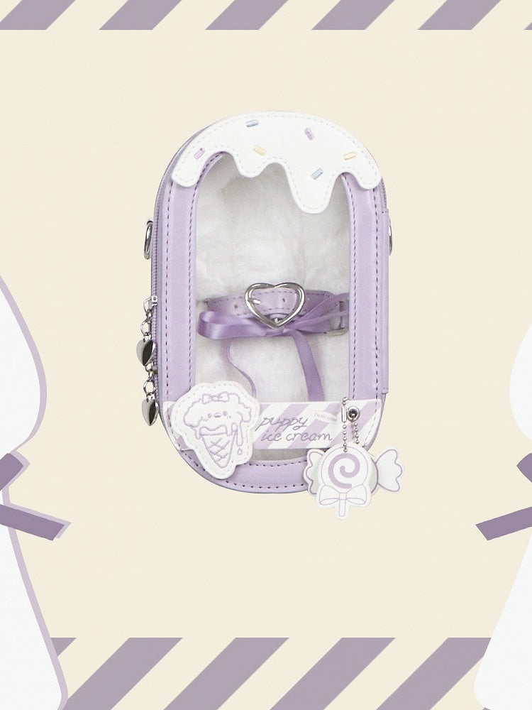 Multicolor Puppy BJD Doll Clear Window Crossbody Sack - Sugar Cube Studio
