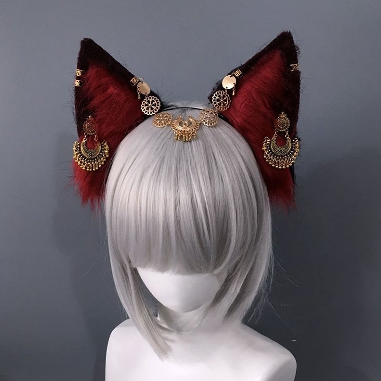 Round Colors with Ear Plush Wolf Decorations 2