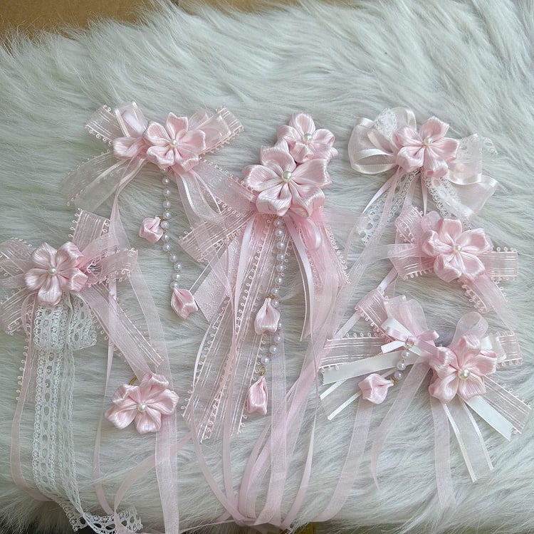 Collection Pink Clip Hair Lace Sakura 6-Style