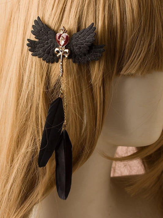 Gothic Options Black Lolita Hairclip 5 Wing