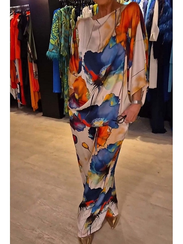 Women's 2 Piece Vacation Streetwear Pants Set - FashionChic