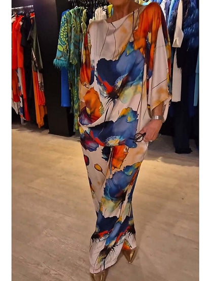Women's 2 Piece Vacation Streetwear Pants Set - FashionChic