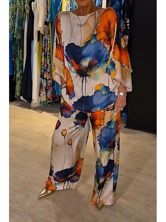 Women's 2 Piece Vacation Streetwear Pants Set - FashionChic