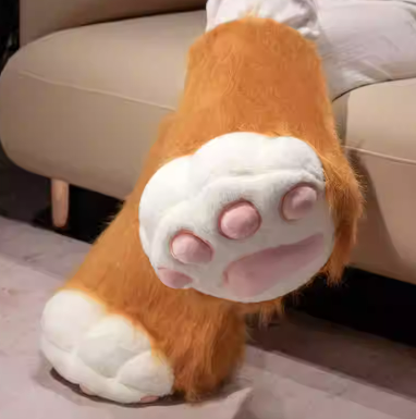 Kawaii Cat Paw Gloves - Cosplay Fingerless Mittens with Plush Toe Beans