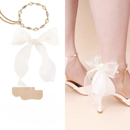 Pearl Mary Jane Shoe Straps - Anti-Slip High Heel Chain