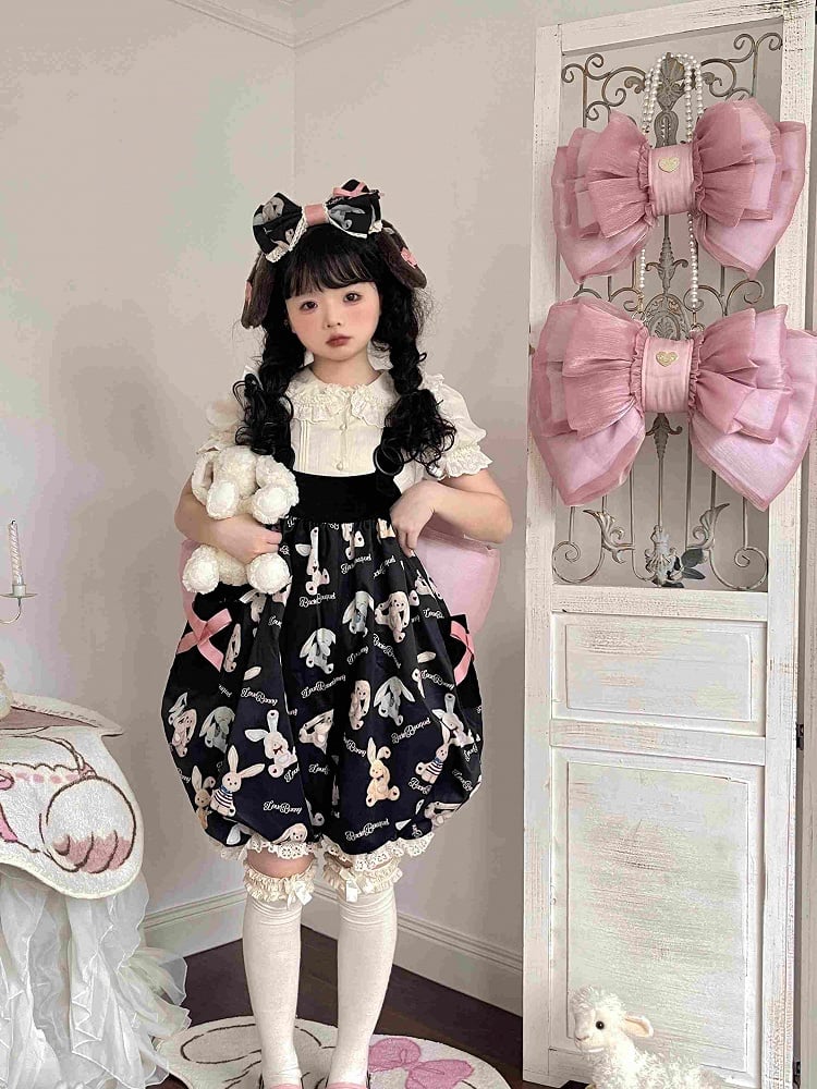Deep Pink Bow Peach Big Backpack