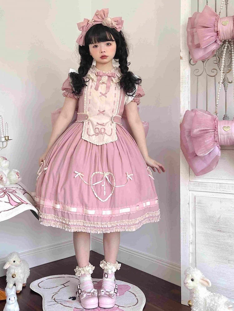 Deep Pink Bow Peach Big Backpack