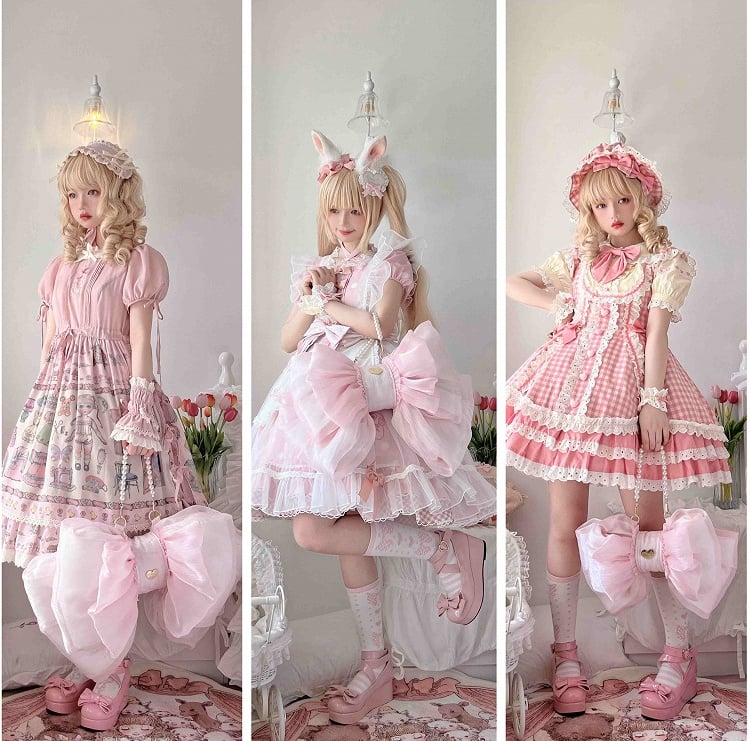 Cute Seller Best Size 3 Big Bow Backpack Options Pink Light