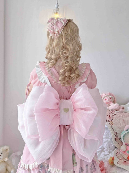 Cute Seller Best Size 3 Big Bow Backpack Options Pink Light