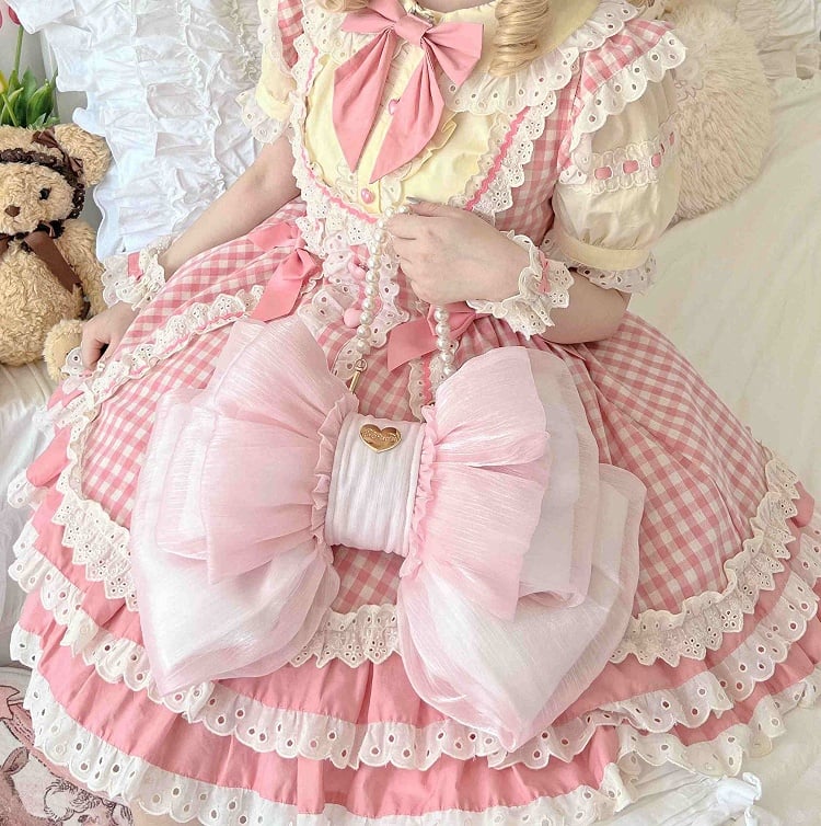Cute Seller Best Size 3 Big Bow Backpack Options Pink Light
