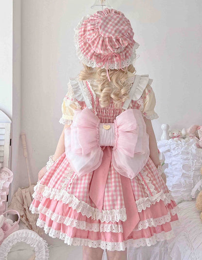 Cute Seller Best Size 3 Big Bow Backpack Options Pink Light