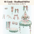 01 Candy - Headband Full Set — K.Q.F Circus Series by Lo Mie Ye, package contents