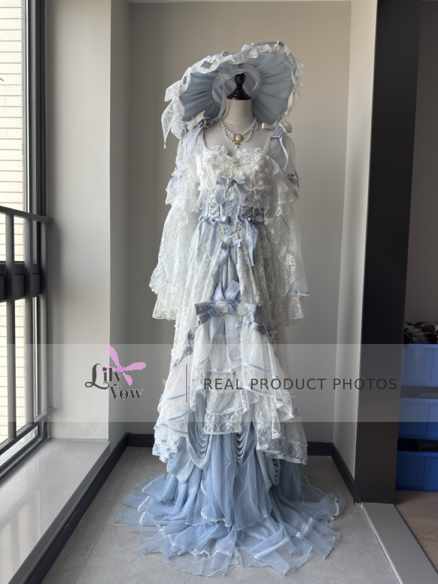 Blue Diane Rose Hime Hanayome corset Lolita dress real product photo - front view