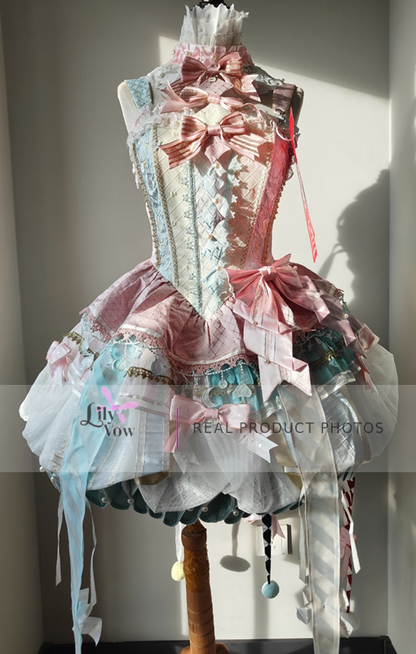 K.Q.F Candy Color Circus Lolita full set real product photo, front view