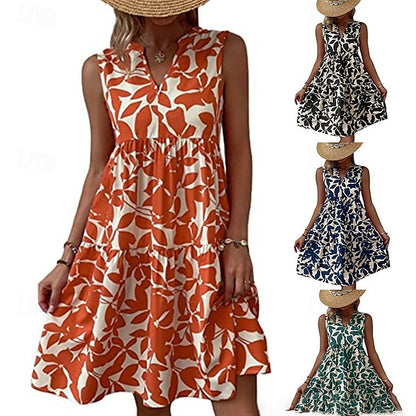 Women's Mini Dress Floral Dress Print Dress Classic Modern