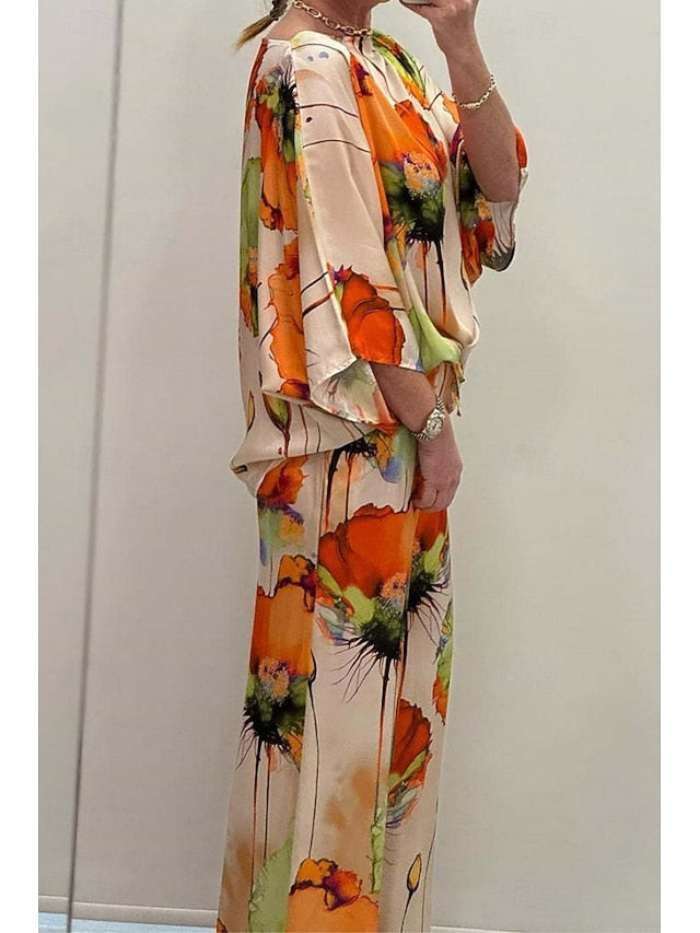 Women's 2 Piece Vacation Streetwear Pants Set - FashionChic