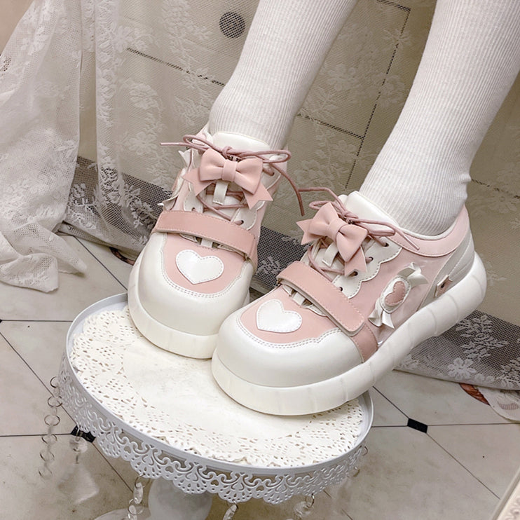 Pink Sneakers and Accents White Bow