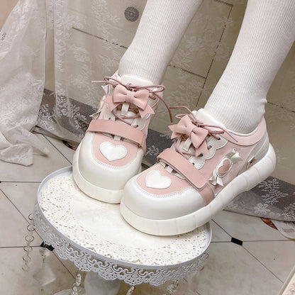 Pink Sneakers and Accents White Bow