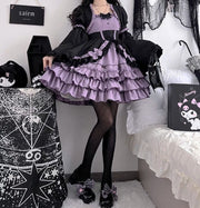Pastel goth maiden dress - bows - goth - gothic - kawaii - lavender