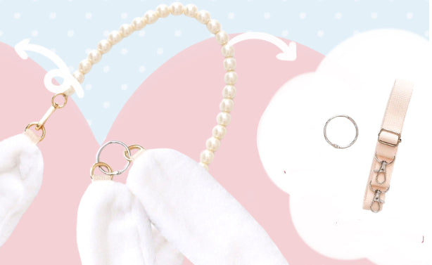 Sac bandoulière en peluche en forme de lapin