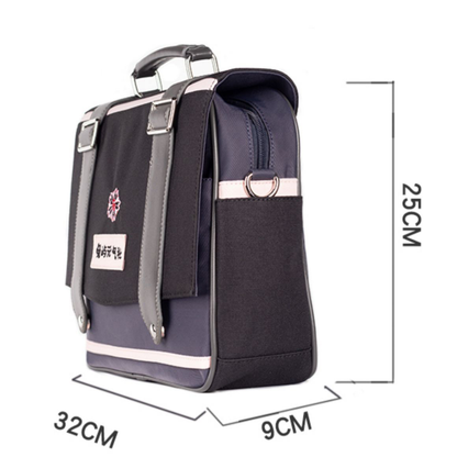 Schwarz-rosa JK-Uniform-Schultertasche, Bunny Island Sakura, japanischer Rucksack