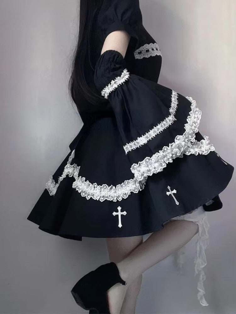 Black The Sinning Maid Dress