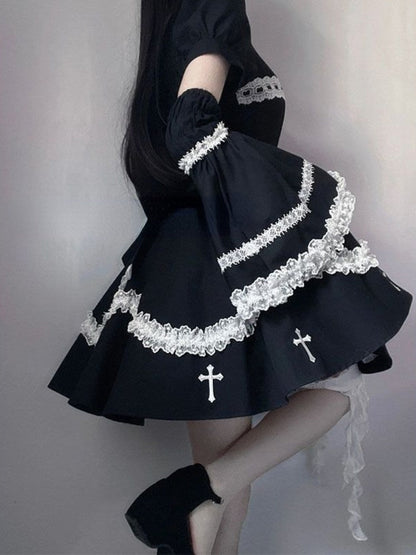 Black The Sinning Maid Dress