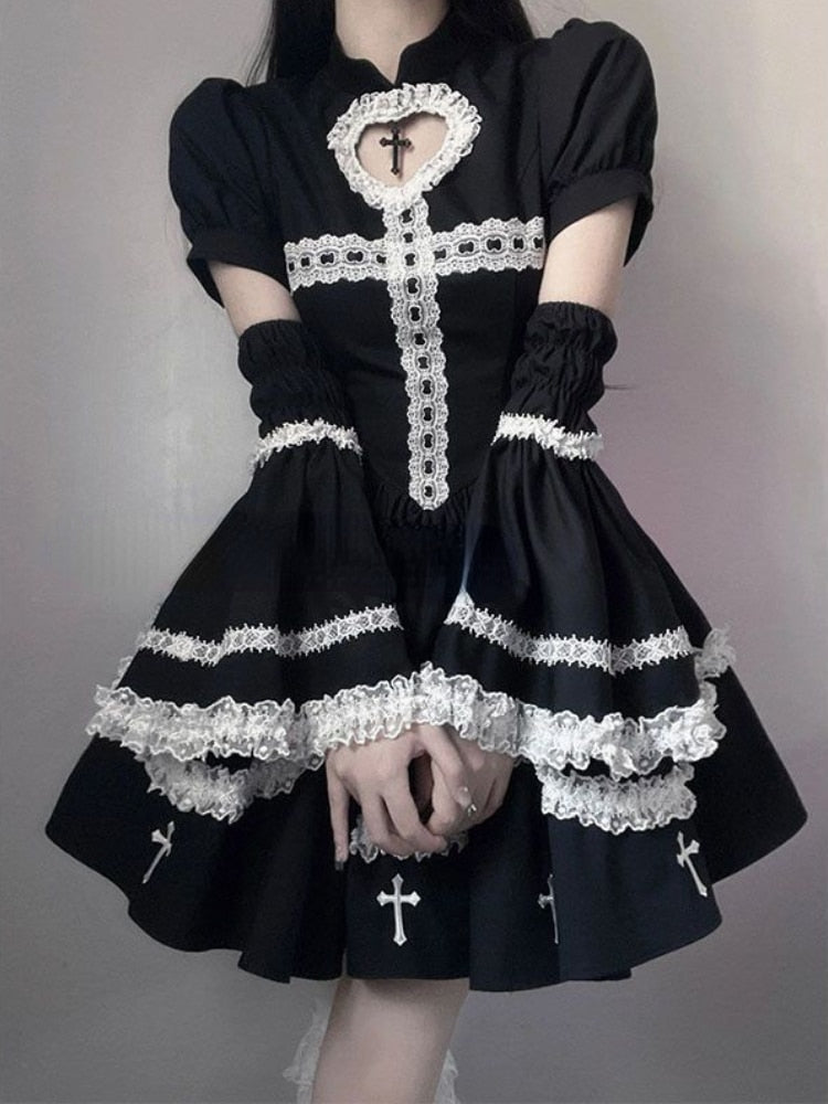 Black The Sinning Maid Dress