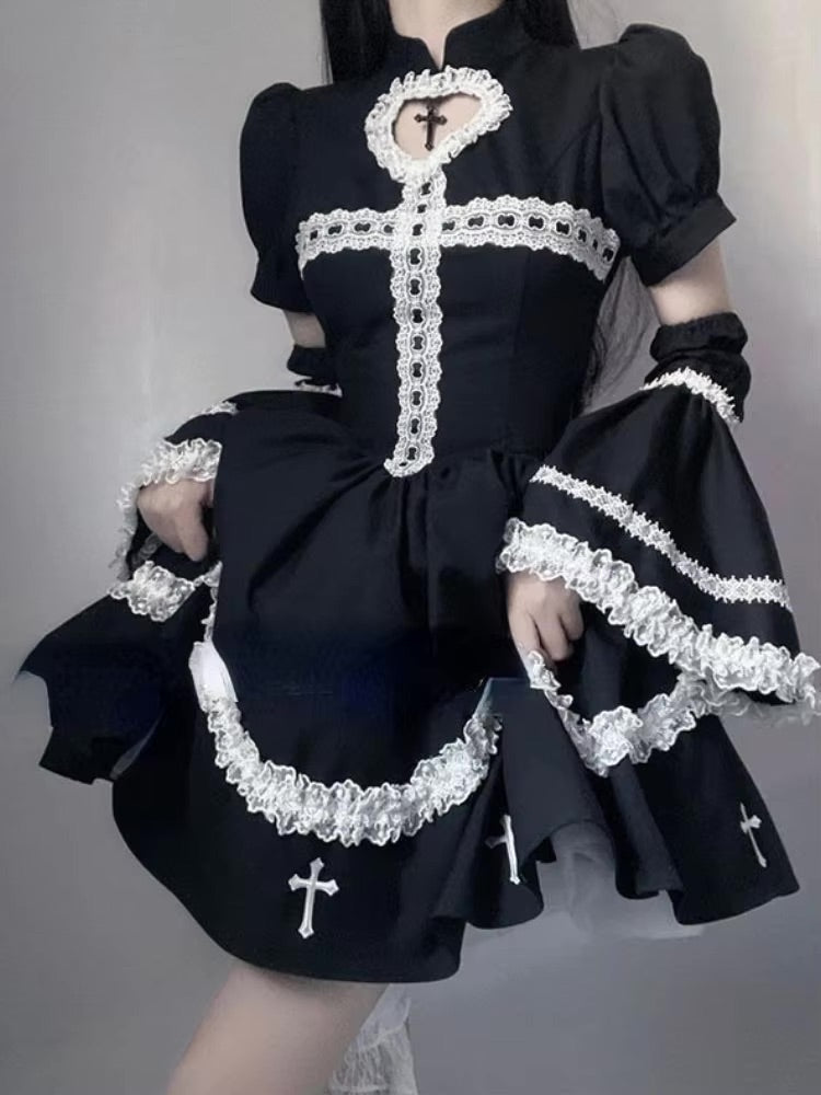Black The Sinning Maid Dress
